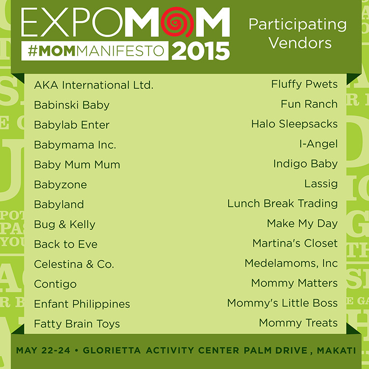 Expomom 2015 Vendors